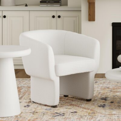 Alternative view of Sheri Accent Chair in White Boucle