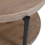 Johar Round Accent Table in Natural and Black - Image 4