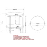 Johar Round Accent Table in Natural and Black - Image 8