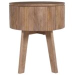 Balark Round 1 Drawer Accent Table in Natural - Image 4