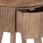 Balark Round 1 Drawer Accent Table in Natural - Image 5