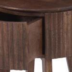 Balark Round 1 Drawer Accent Table in Walnut - Image 5