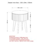 Balark Round 1 Drawer Accent Table in Walnut - Image 8