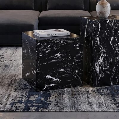 Alternative view of Artemis Square Accent Table in Napoleon Black