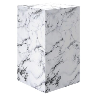 Artemis Contract Grade Tall Accent Table in Bulgari White