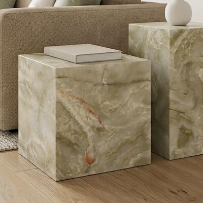 Alternative view of Artemis Square Accent Table in Jade Onyx