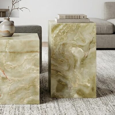 Alternative view of Artemis Tall Accent Table in Jade Onyx