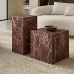 Artemis Tall Accent Table in Red Levanto - Image 5