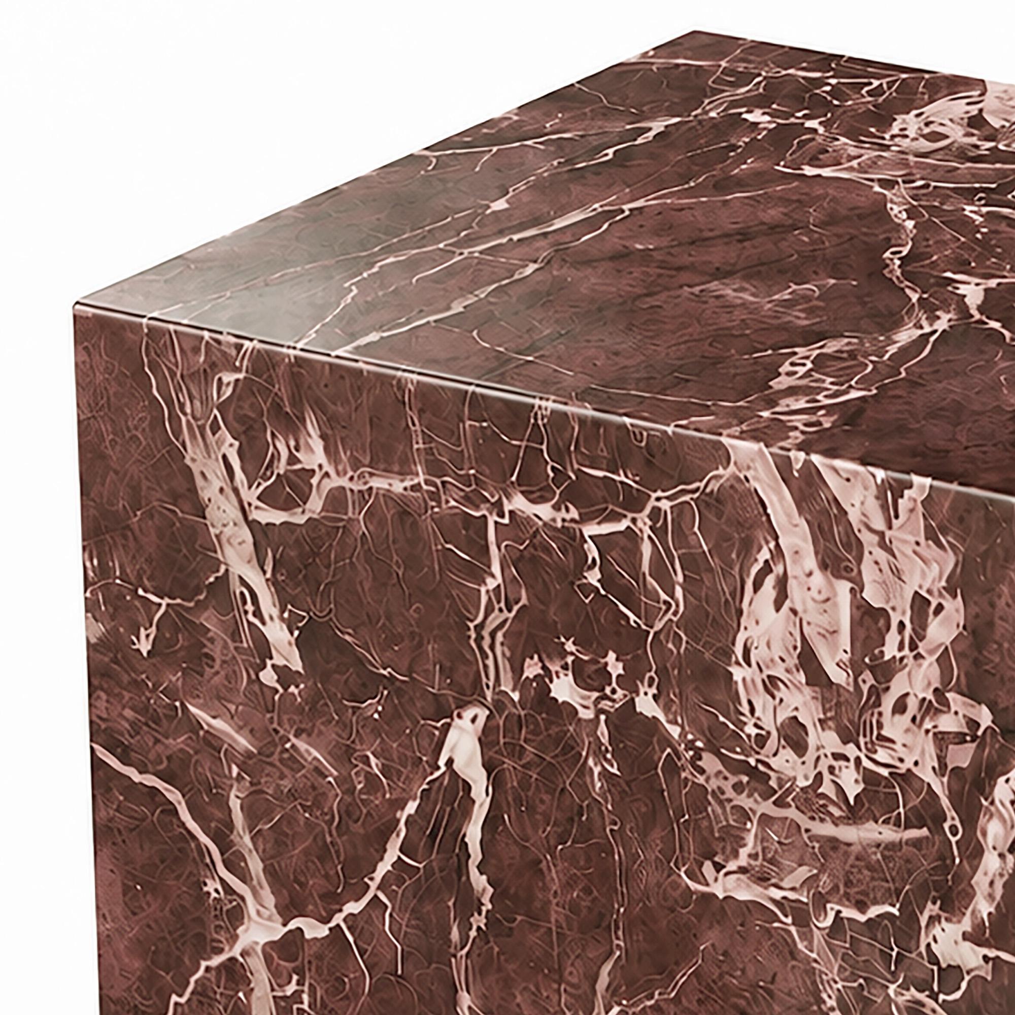 Artemis Tall Accent Table in Red Levanto - Image 6