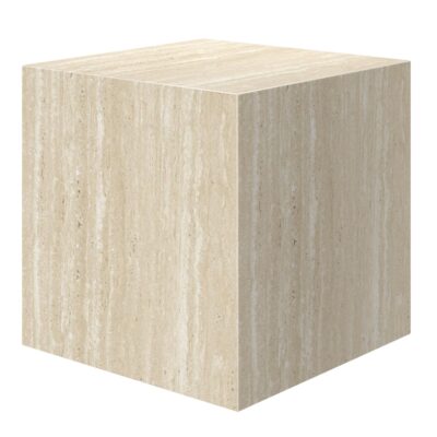 Artemis Contract Grade Square Accent Table in Travertine