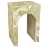 Atticus Square Accent Table in Jade Onyx