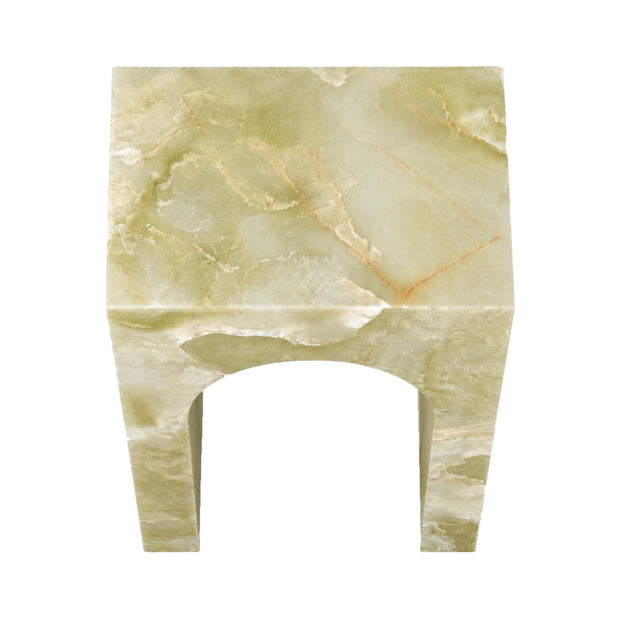 Atticus Square Accent Table in Jade Onyx - Image 4