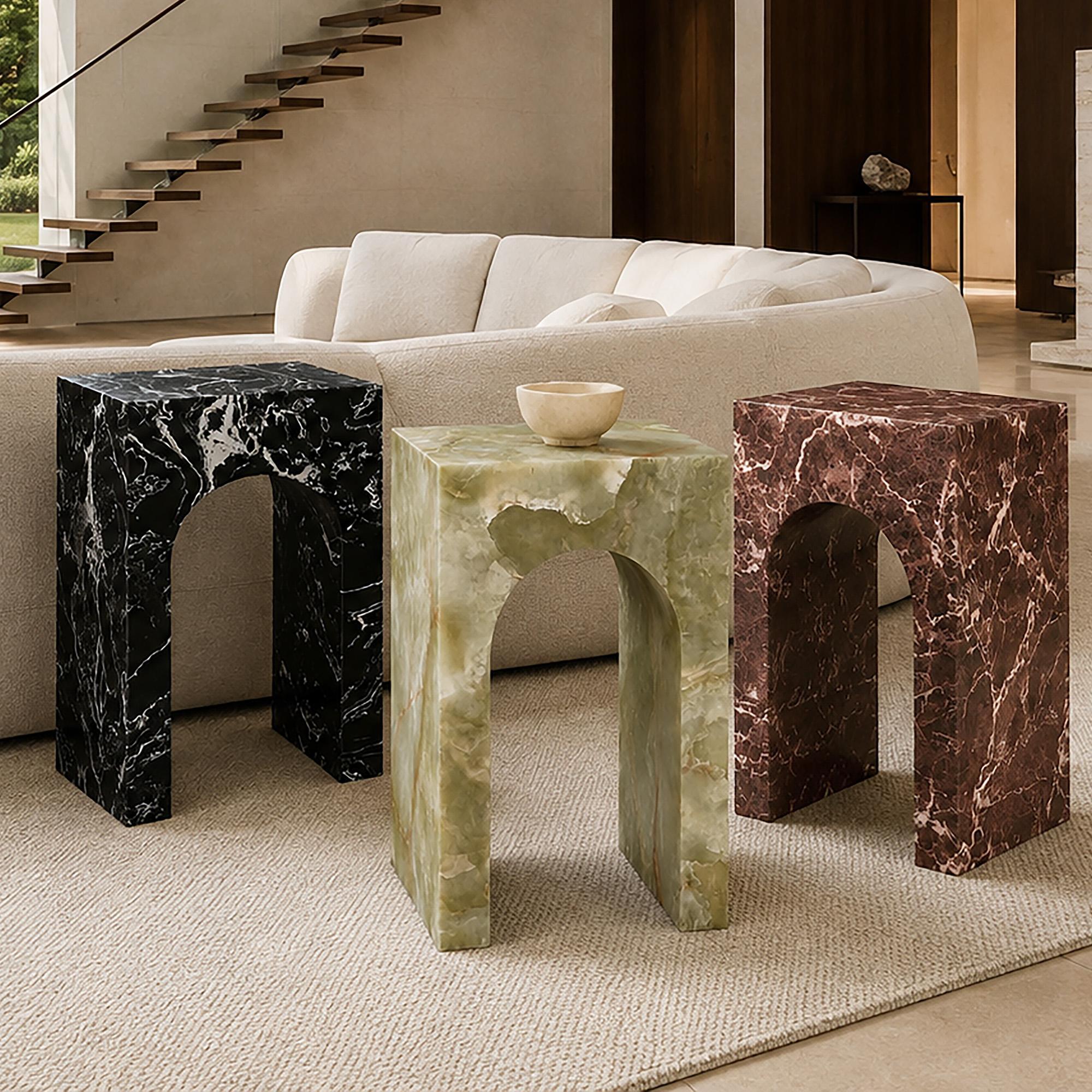 Atticus Square Accent Table in Jade Onyx - Image 5