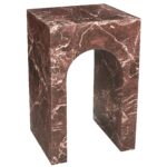 Atticus Square Accent Table in Red Levanto