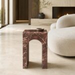 Atticus Square Accent Table in Red Levanto - Image 2