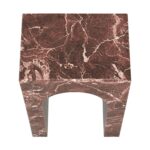 Atticus Square Accent Table in Red Levanto - Image 4