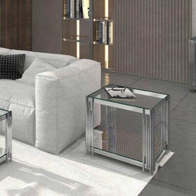 Alternative view of Estrel Large Accent Table in Silver