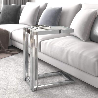 Alternative view of Estrel Small Accent Table in Silver