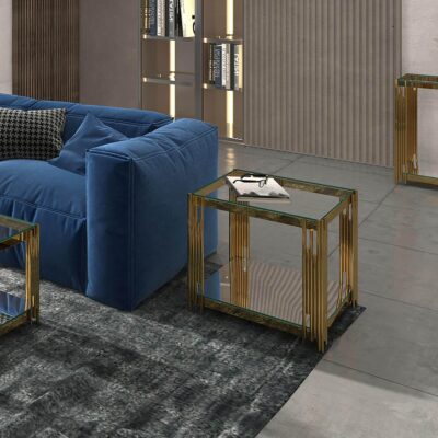 Alternative view of Estrel Large Accent Table in Gold