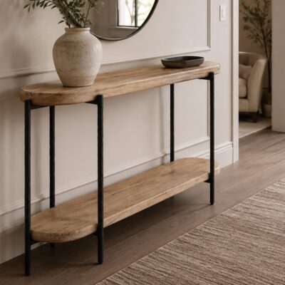 Alternative view of Johar Console Table, 52" in Natural and Black