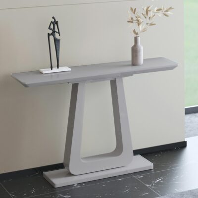 Alternative view of Corvus Console Table in Warm Grey