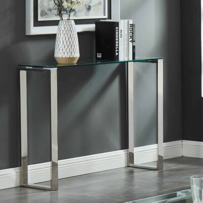 Alternative view of Zevon Console/Desk in Silver