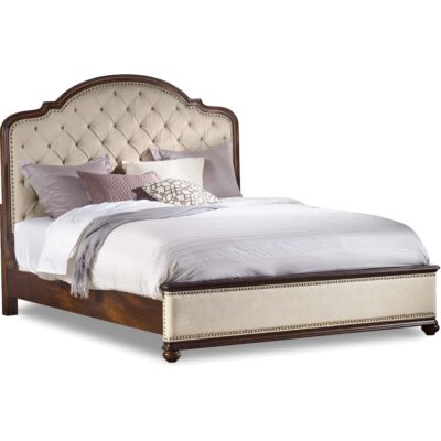 Leesburg California King Upholstered Bed with Wood Rails
