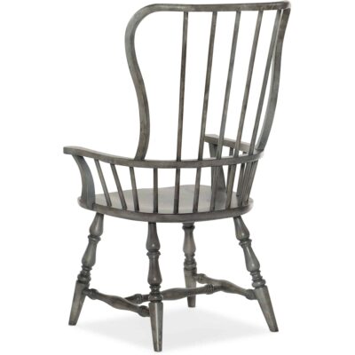 Alternative view of Ciao Bella Spindle Back Arm Chair- Speckled Gray
