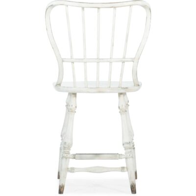 Alternative view of Ciao Bella Spindle Back Counter Stool-White