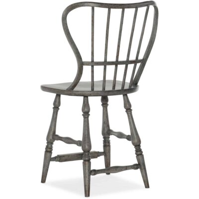 Alternative view of Ciao Bella Spindle Back Counter Stool-Speckled Gray