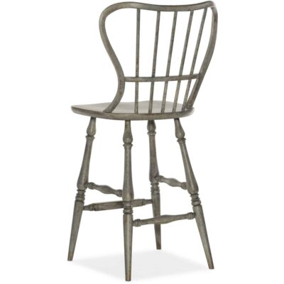 Alternative view of Ciao Bella Spindle Back Bar Stool-Speckled Gray