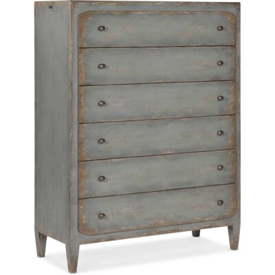 Ciao Bella Six-Drawer Chest- Speckled Gray
