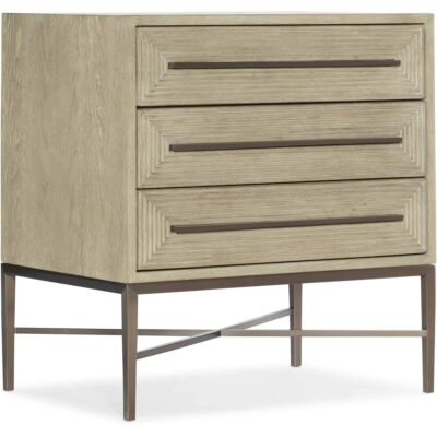 Cascade Three-Drawer Nightstand