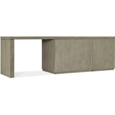 Alternative view of Linville Falls Desk - 96in Top-Small File-Open and Leg