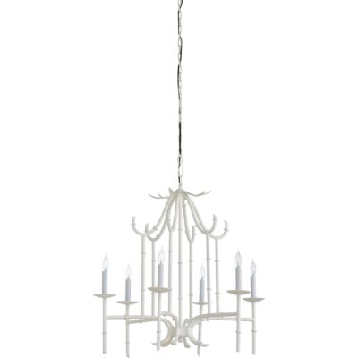 Bamboo Chandelier - White