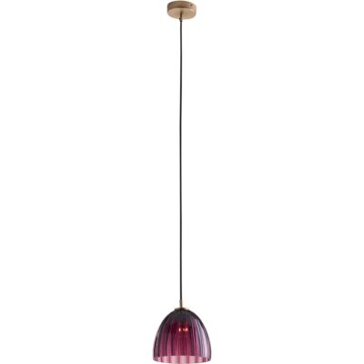Alternative view of Caterina Single Pendant - Aubergine