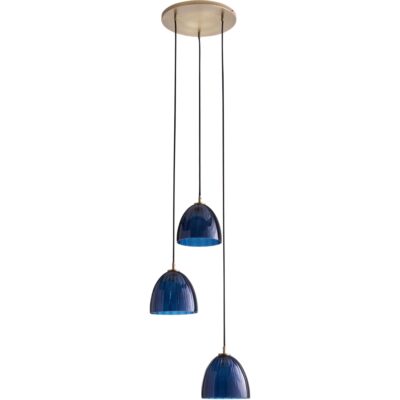 Alternative view of Caterina Triple Pendant - Blue Avio