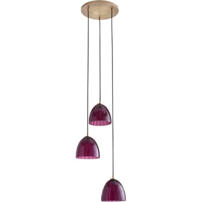 Alternative view of Caterina Triple Pendant - Aubergine