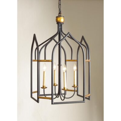 Alternative view of Seville Lantern - Black/Gold