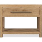 Driftwood One-Drawer Nightstand with Stone - Image 2