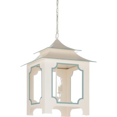 Tole Pagoda Lantern - (Lg) - Cream