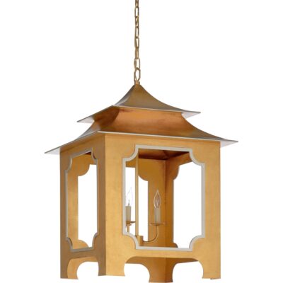 Tole Pagoda Lantern - Gold