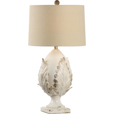 Small Cream Artichoke Lamp