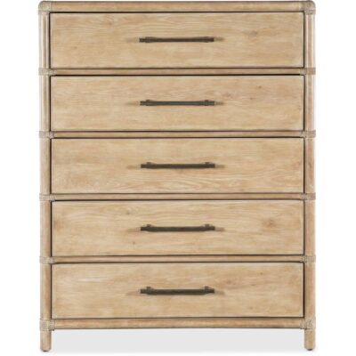 Alternative view of Retreat Pole Rattan Five-Drawer Chest