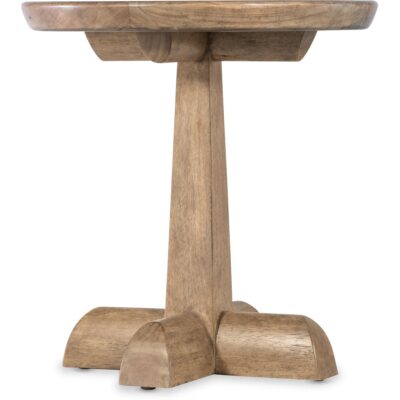 Vineyard Row Round Pedestal End Table