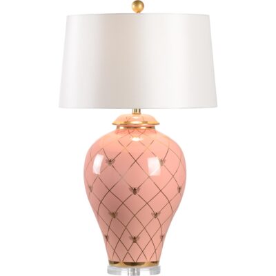 Ginger Jar Lamp - Coral