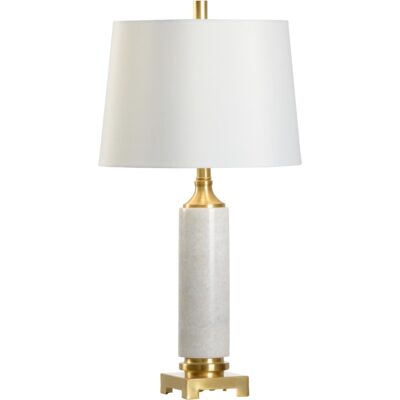 Round White Crosby Lamp