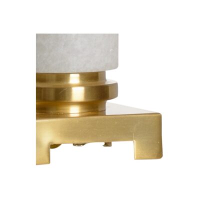 Alternative view of Round White Crosby Lamp