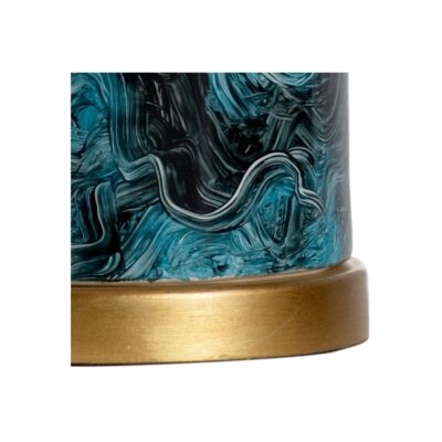 Alternative view of Malachite Cylinder Lamp