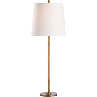 Amelia Rattan Lamp - Aged Brass